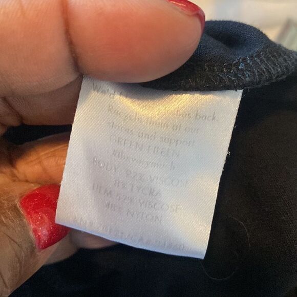 Eileen Fisher Black Maci Dress M - Picture 6 of 6